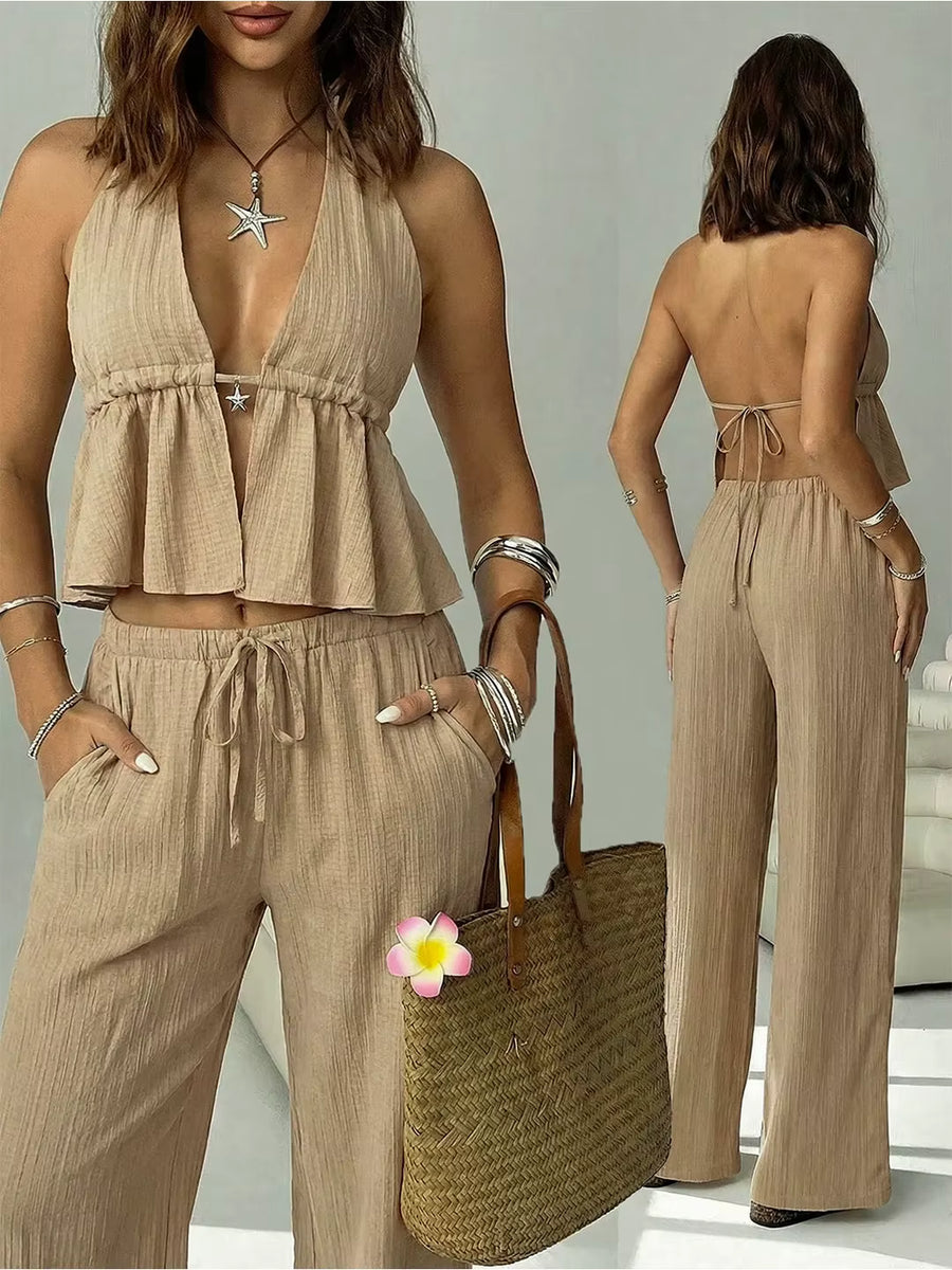 Completo Estivo Top+Pantalone Ampio